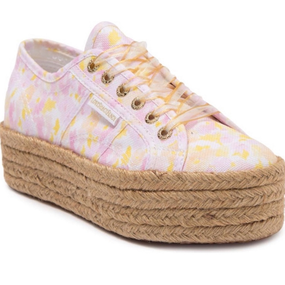 Like New LoveShackFancy Superga Espadrille Platform Sneaker women’s flowers 7.5